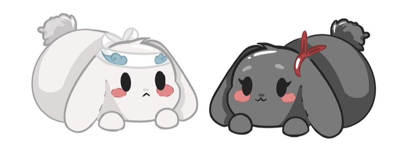 RaesDoodles's tweet photo. Mxtx floofies!
I turned this set into stickers to sell at cons and people really seemed to like them! 

#WangXian #Bingqiu #hualian #mxtx https://t.co/G1002IMzfg