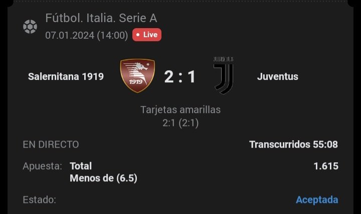 WingSTips's tweet image. #SerieA 🇮🇹 EN VIVO !! | x1.60 💵 

▪︎ Menos de 6.5 amarillas 

💰stake 5
CODE ▶️: 3Q9YJ