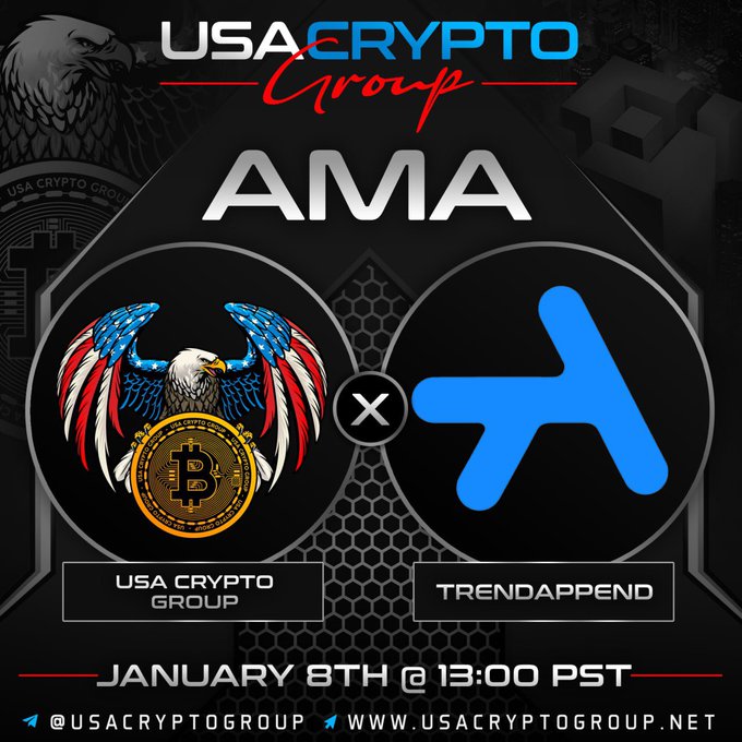 trenddotapp's tweet photo. $TRND 

TG: https://t.co/yRvSqObFKo

🎙EVENT: TrendAppend AMA
LOCATION: @USACryptoGroupOfficial
January 8th @ 13:00PST
Audit: Yes 
Doxxed: Yes 
PRIZE: Cash Prize
Live Chart: https://t.co/BTFdazlRC7

👉🏽  Video and Marketplace Platform that accepts Crypto Payments for goods sold
👉🏽 Peer to Peer Crypto Payments among platform users
👉🏽 Crypto Processing fees go back to the holders in form of Rewards divided up on profits each month to those holding during the month of processing
👉🏽 Crypto Subscription Service so you can invoice your members in Crypto
👉🏽 Crypto Donations to your favorite non-profit
👉🏽 Crypto Invoice Services

TrendAppend Links:

Telegram (https://t.co/yRvSqObFKo) | Website (https://t.co/Rff2ydMHjg) | Whitepaper (https://t.co/6OkcTAMXVz)