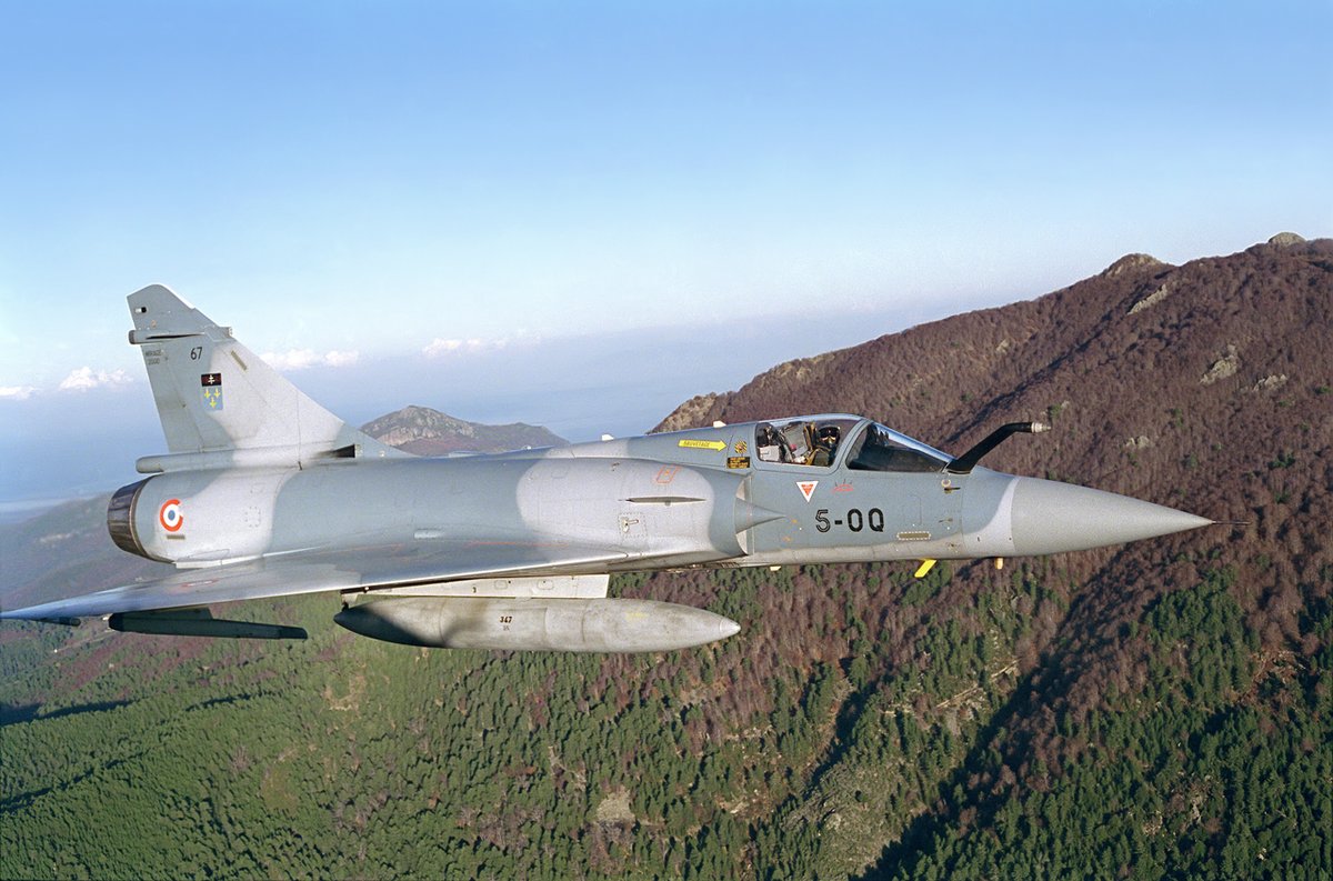 Once a year we deployed to FAF Solenzara on the beautiful Island of Corsica -Fact we used to carry loaded pistols for self protection -ejecting in the mountains there were lots of Banditos ! -The Mirage 2000C is one of the coolest jets around - French Chic firestreakbooks.com