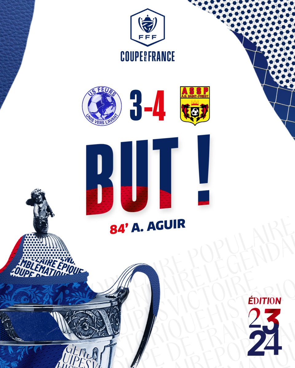 coupedefranceCA's tweet photo. C'est pas terminรฉ ! L'US Feurs revient ร un petit but ๐ฑ
Il reste 5min ร jouer !
#USFASSP #CoupeDeFrance https://t.co/zhqlBvhVWq