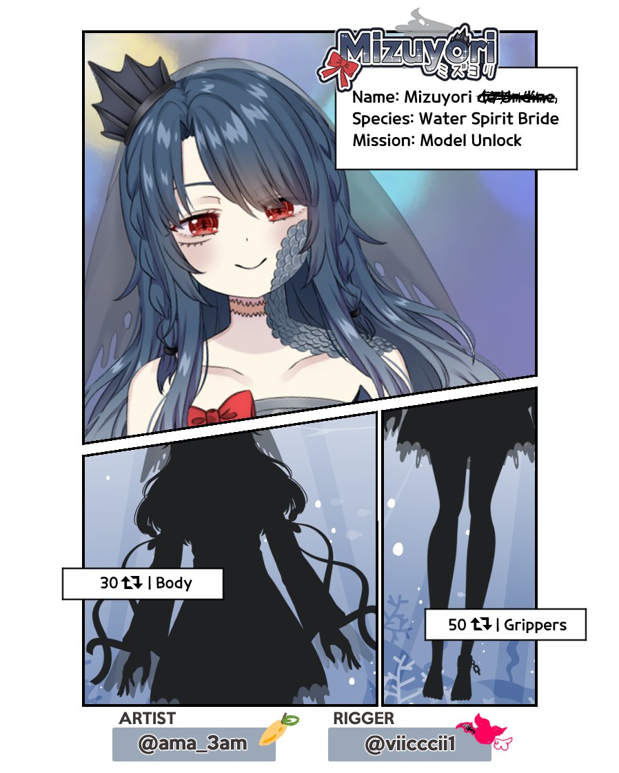 _Mizuyori's tweet photo. 🔁  MODEL UNLOCK TIME 🔁
Probably not gonna reach it BUT we can still try !

You hunnies seen the model before. But for those who haven't, well you know what to do 💢‼️

◇ 18 days till birthday debut ◇

#Vtuber #MalaysiaVtuber #ModelReveal #ENvtuber #VTuberDebut #VTuberUprising https://t.co/BXMK6V7bti