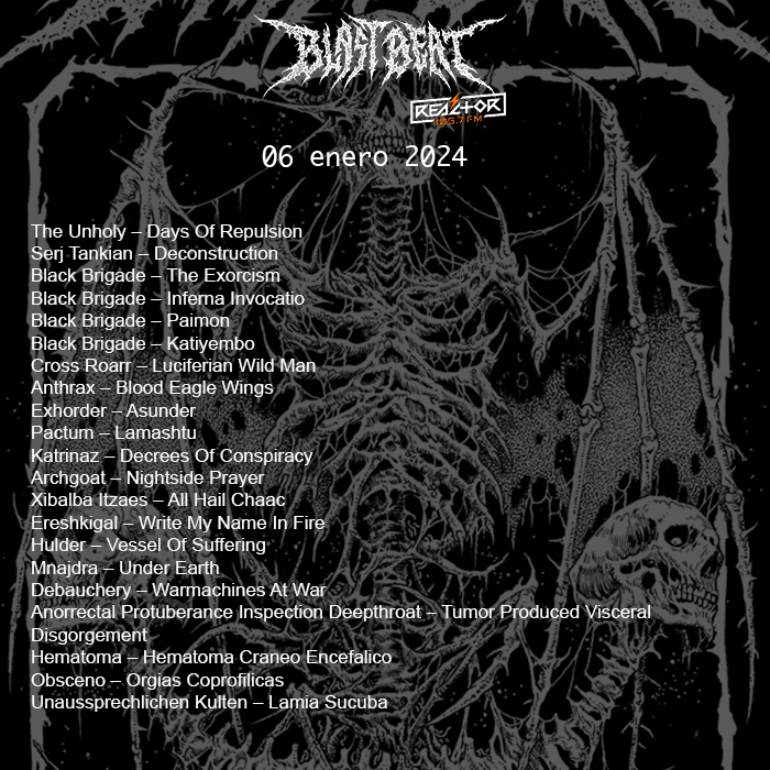 BBeat105's tweet photo. Ya esta en @Spotify el @BBeat105 #216

#TheUnholy, @serjtankian, #BlackBrigade, #CrossRoarr

#HellfireProductions, #LaMezcalli

#StayBlast
#BlastBeat105 https://t.co/atDa90Kn2l