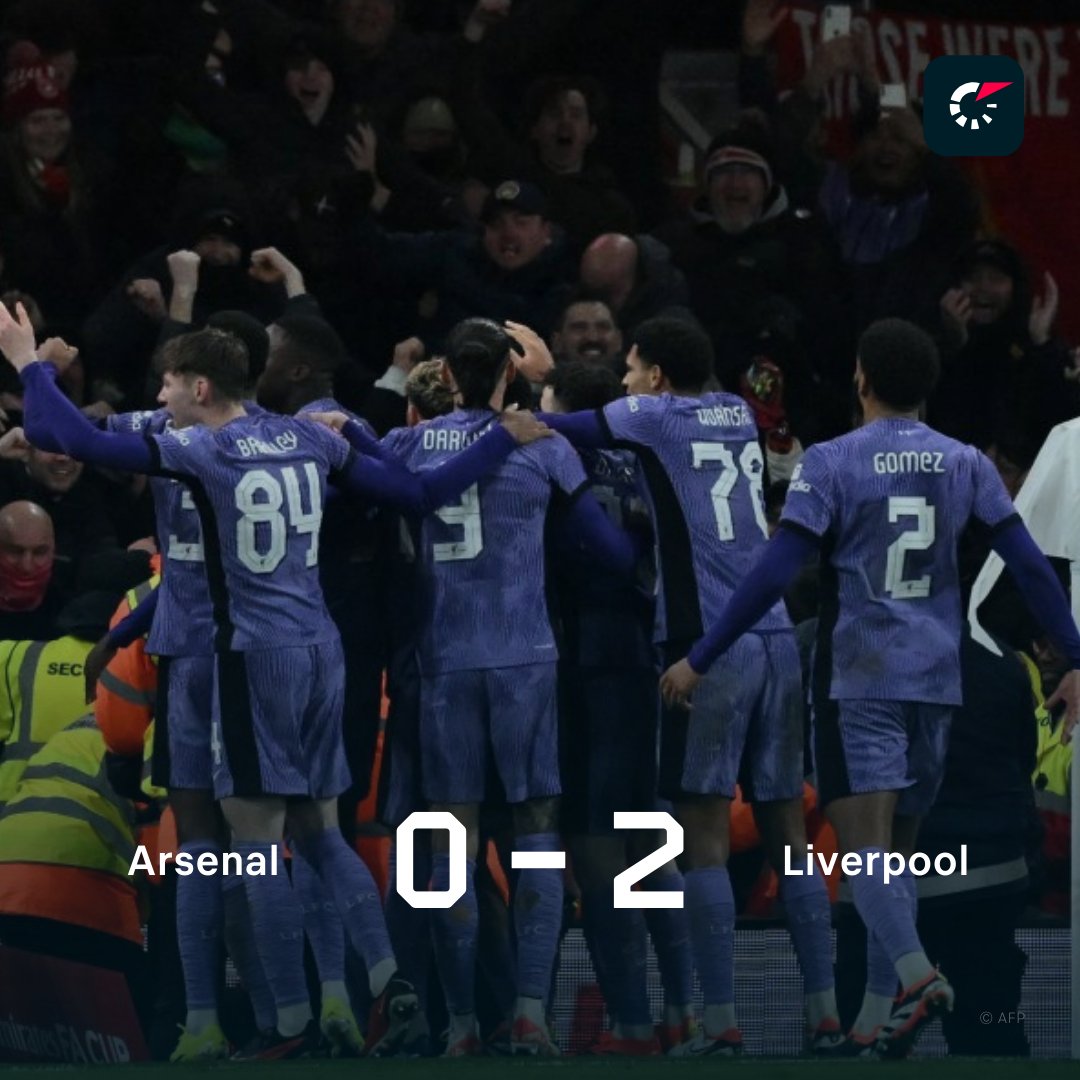 FlashscoreRO's tweet photo. Liverpool trece de Arsenal în Cupa Angliei.
Tunarii sunt la 3-a înfrângere consecutivă. https://t.co/mRNFeVh2Ca