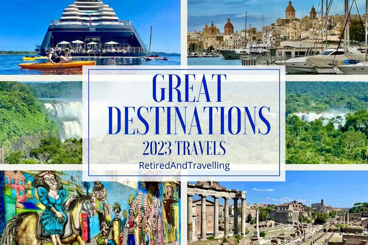 So many amazing destinations our 2023 travel review - Antarctica, Sicily, Malta and the Caribbean too . retiredandtravelling.com/2023-travel-ye… #PTTravel