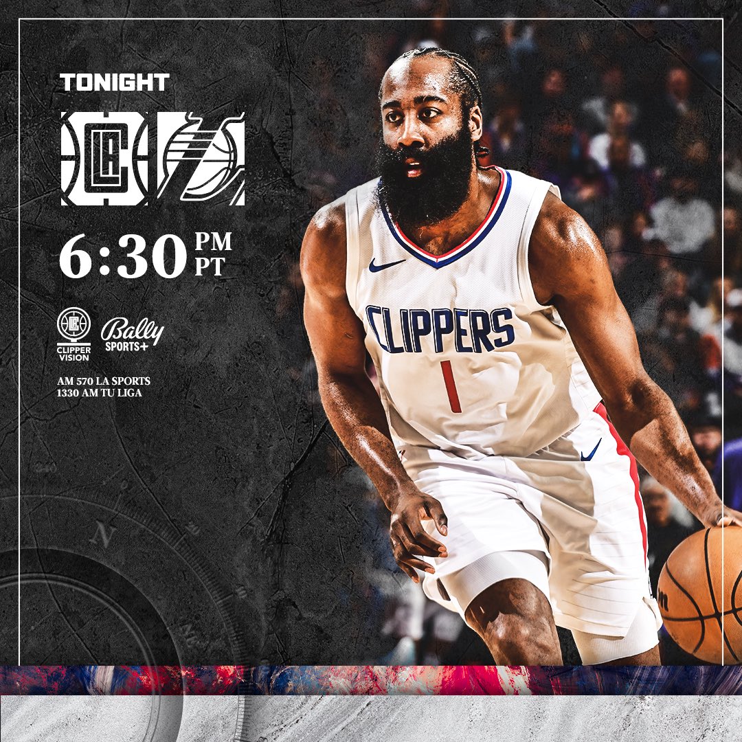 IT'S GAME DAY IN DTLA

🕡 6:30PM PT
🆚 <a href="/Lakers/">Los Angeles Lakers</a> 
📺 <a href="/Clipper_Vision/">ClipperVision</a>, @BallySportWest 
📻 <a href="/AM570LASports/">AM 570 LA Sports</a>, @TuLigaRadio