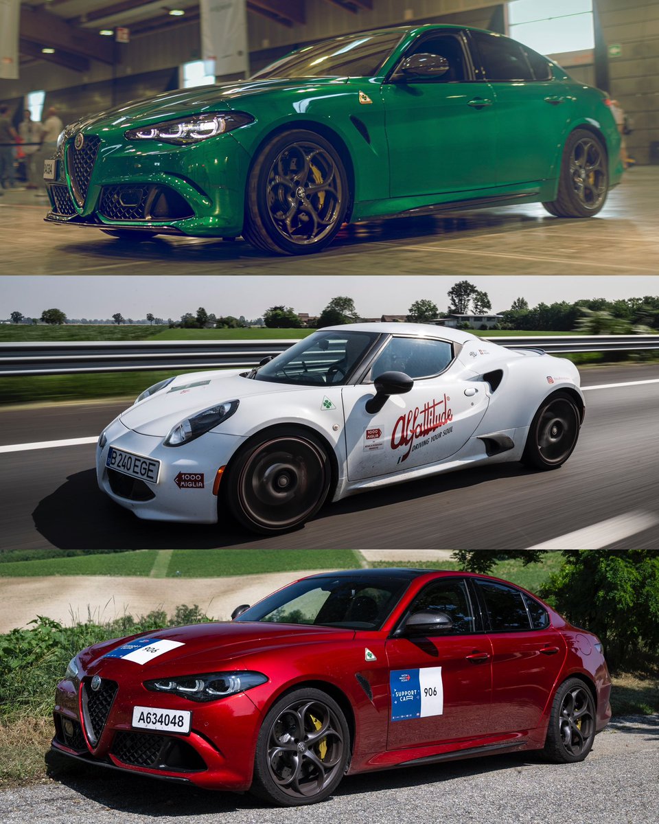 #OnThisDay 227 years ago - 07.01.1797 - the #Tricolore was officially adopted. 🇮🇹
We’re honouring it today with three of the Alfas that joined us in our Mille Miglia adventure last year - for us this is forever valid trivalence: #AlfaRomeo = #MilleMiglia = #Italy! 💚🤍❤️