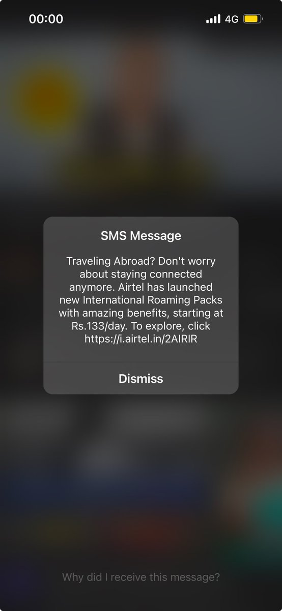 DebangoC's tweet photo. ⁦@airtelindia⁩ is this not a breach of individual privacy? How do I get this alert the moment I am through immigration check!!!! #dataprotection https://t.co/12SlOmBbXW