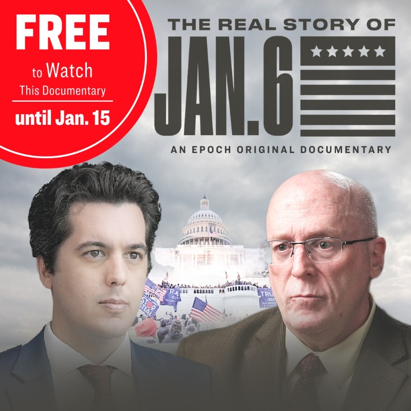 EpochTimes's tweet photo. "ALL Americans need to see this film. This information can SAVE America." Many people asked us to make this film free so we did. With exclusive interviews and footage, it tells the real story of Jan 6. Watch #TheRealStoryOfJan6 on EpochTV for FREE