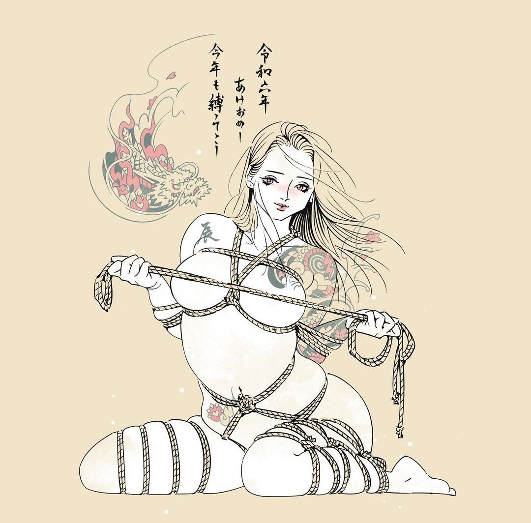 SquishyKitty666's tweet photo. Shibari Sunday 🖤

Art by Tetsuro_imai https://t.co/1XrjpJlzRh