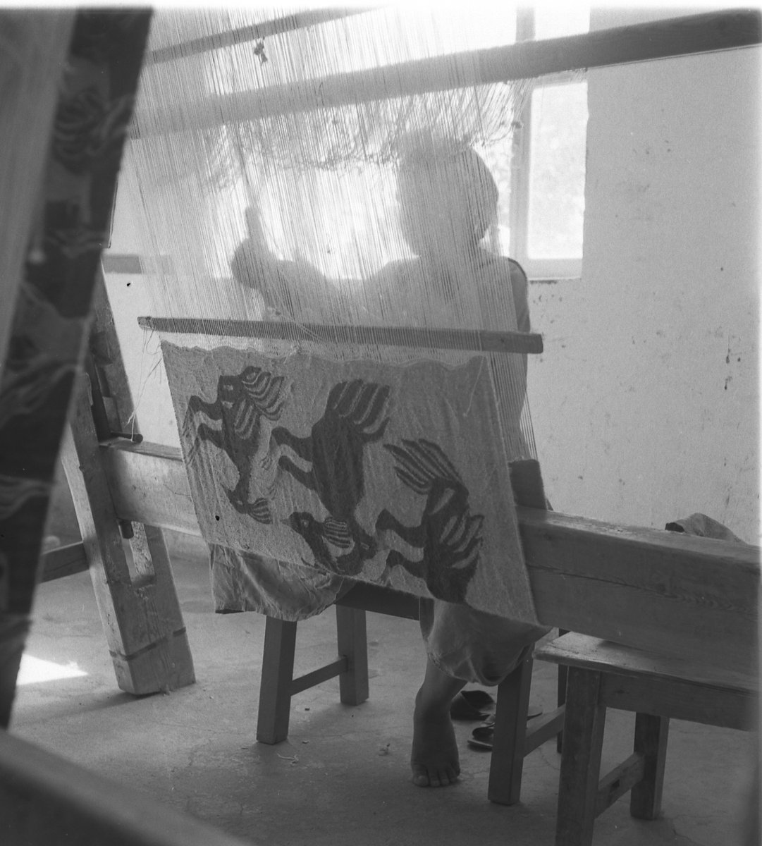 Egypt, Harrania (1962) Click ALT for image description #Egypt #Harrania #ElMasna #RamsesWissaWassefArtCentre #Tapestry #Archive #Documentary #Photography #Film