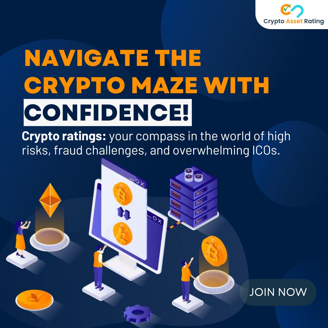 RatingCrypto's tweet image. Embark on a journey through the Crypto Maze with confidence! Let our #crypto ratings be your compass in navigating the world of high #risks, #fraud challenges, and overwhelming #ICOs. 🚀🌐 

Join us on this exciting adventure! 💼✨ [ bit.ly/3uqoHxD  ]