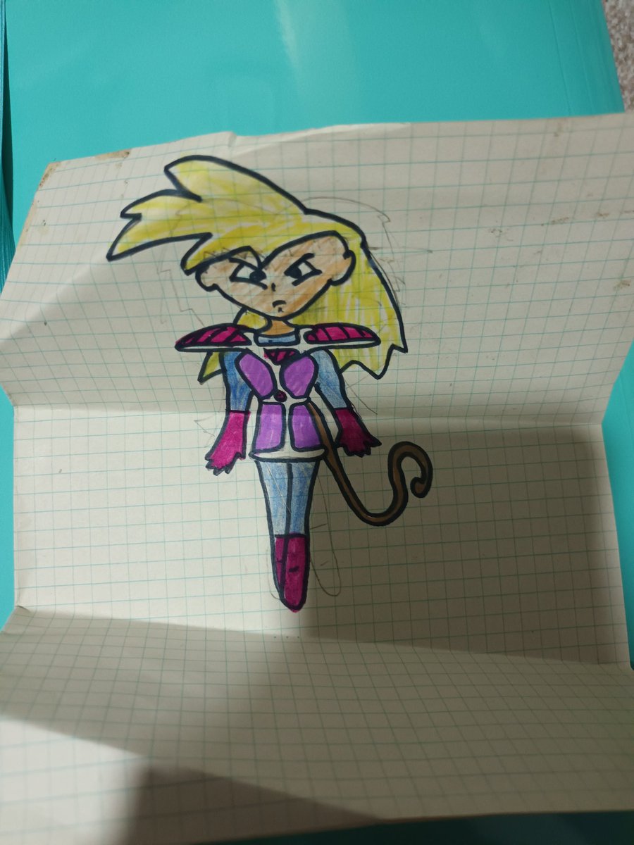 Been hit with a few family tragedies over the months, been feeling like ass, but nothing brings a giggle quite like helping clear out the family home and finding a 25 yo self portrait as a super saiyan you drew as a child