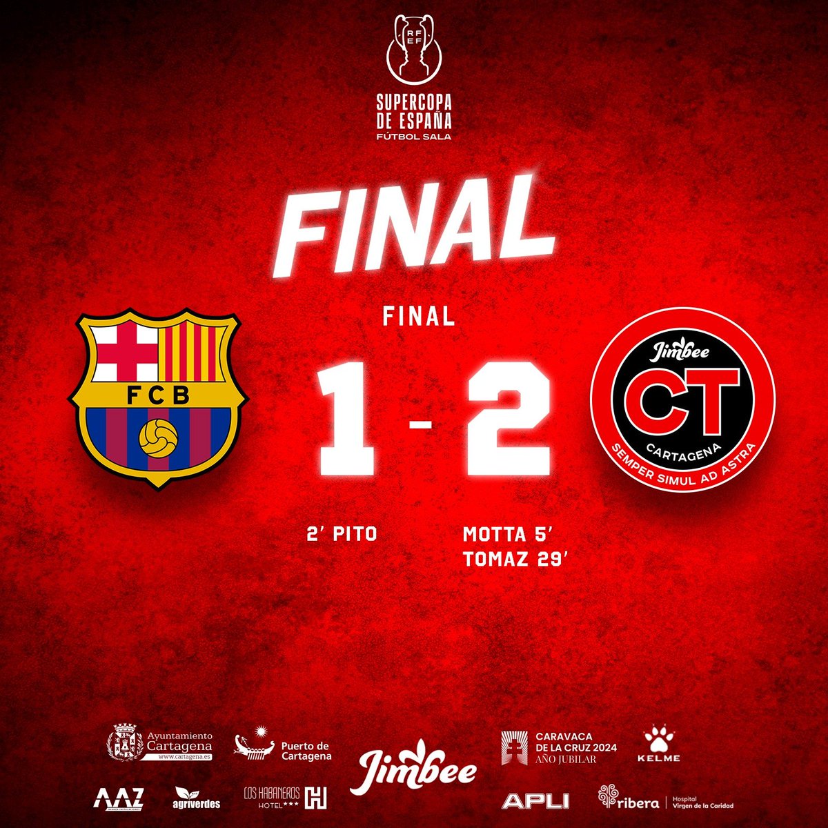 JimbeeCartagena's tweet photo. 40' | 1-2 | ¡FINAAAAAAAAAAAL FINAAAAAAAAAAAAAAL! ¡FINAAAAAAAAAAAAAAAAAAAAL! 

¡𝑺𝑶𝑴𝑶𝑺 𝑪𝑨𝑴𝑷𝑬𝑶𝑵𝑬𝑺 𝑫𝑬 𝑳𝑨 𝑺𝑼𝑷𝑬𝑹𝑪𝑶𝑷𝑨! 

VAAAAAAMOOOOOOOOOSSSSSSSS‼️ https://t.co/QRzaeZaAMU