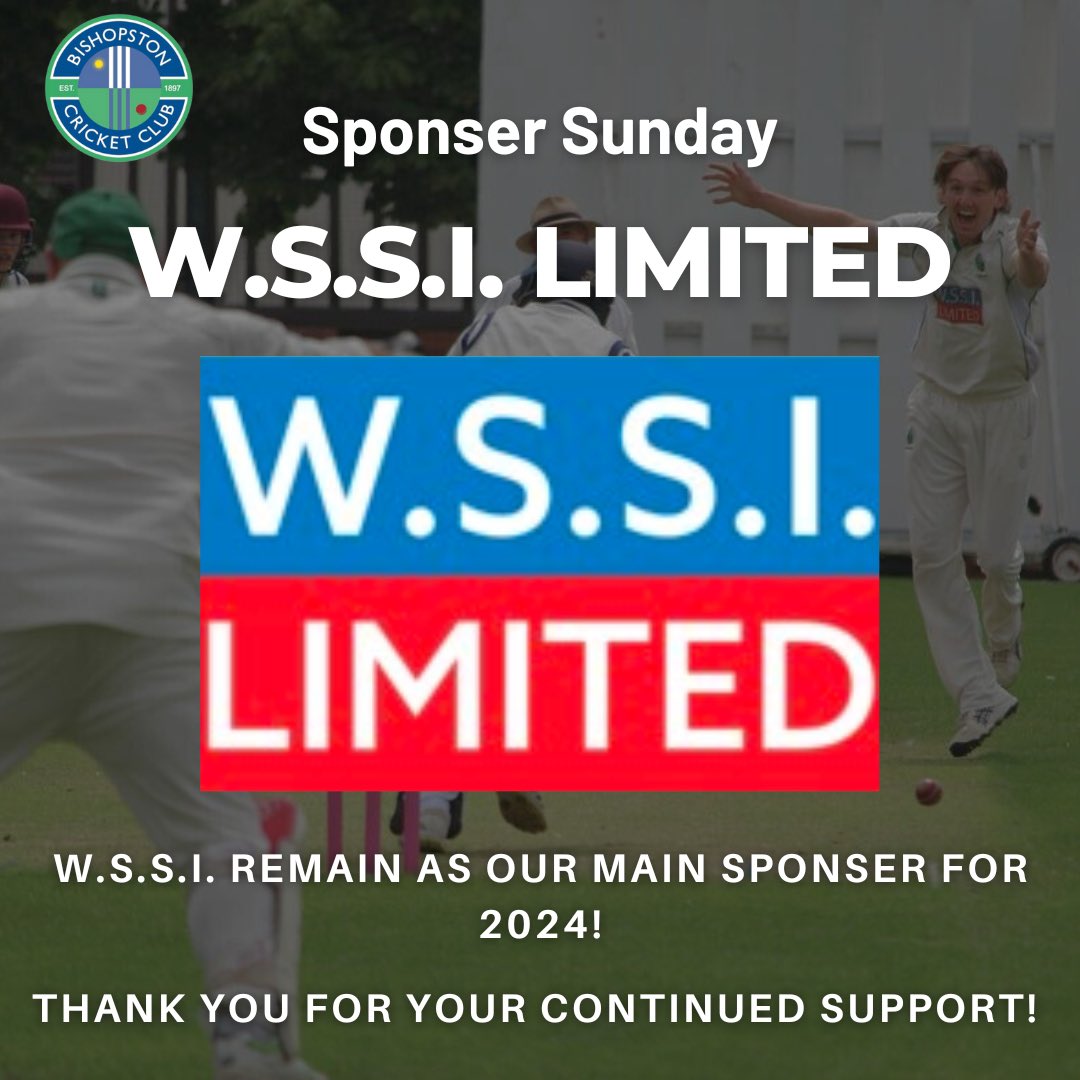 🤝| Sponsor Sunday

Bishopston Cricket Club are proud to say that WSSI are remaining as our main shirt sponsor for the 2024 season. 

WSSI have 23 year’s experience of supplying and installing pallet racking systems to businesses

Thank you for your support!

#SponsorSunday #UTB