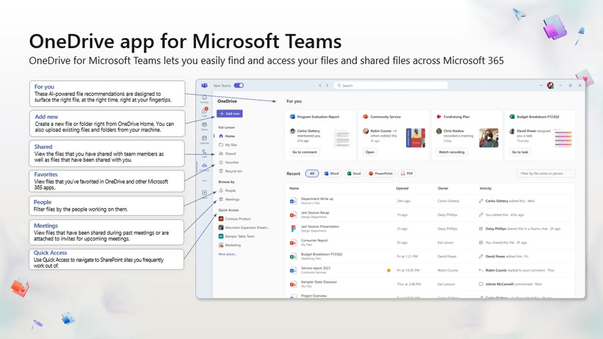 WonderLaura's tweet photo. Effective file management with the next generation of OneDrive app for Microsoft Teams
📁🗂️📁🗂️❤️
Rolling out this month!
 https://t.co/dITWVf2s3d
#Microsoft365 #MicrosoftTeams #OneDrive https://t.co/g7MqMJBgZd
