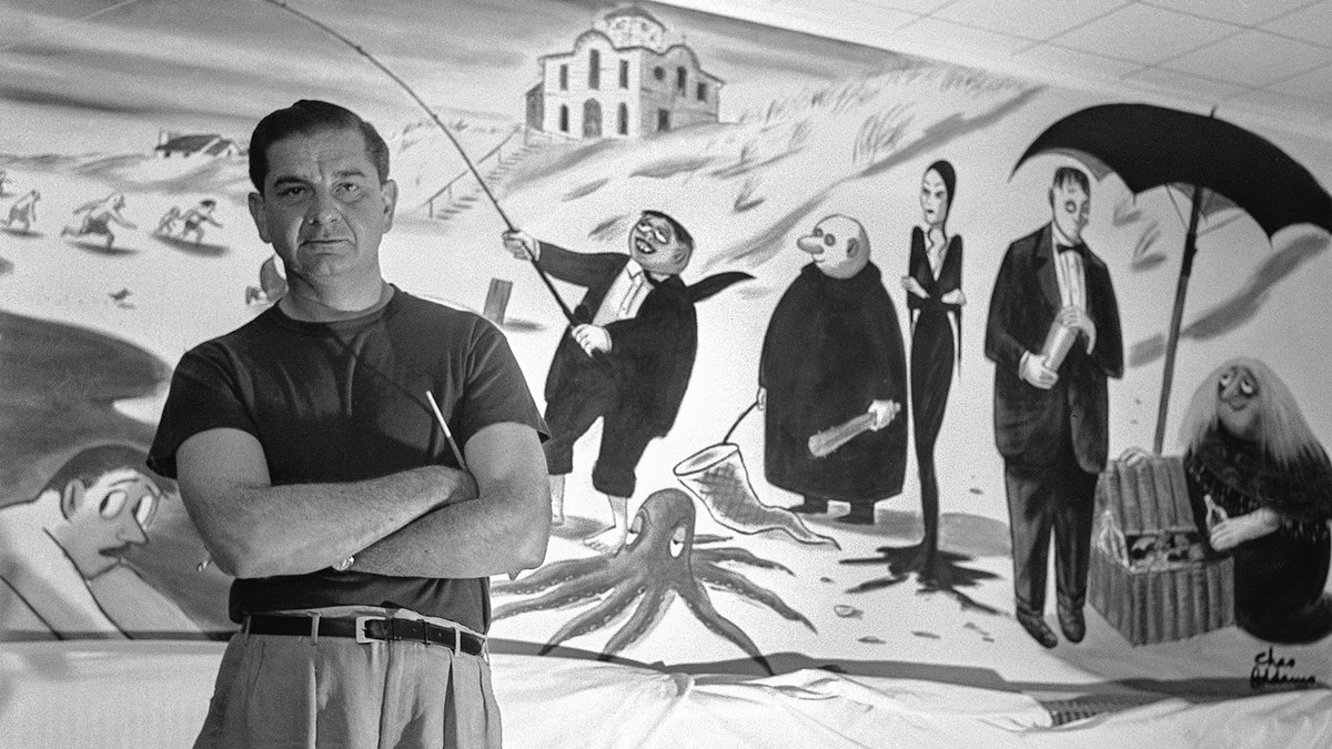 Charles Addams and some old friends.
#CharlesAddams #HBD #addamsfamily