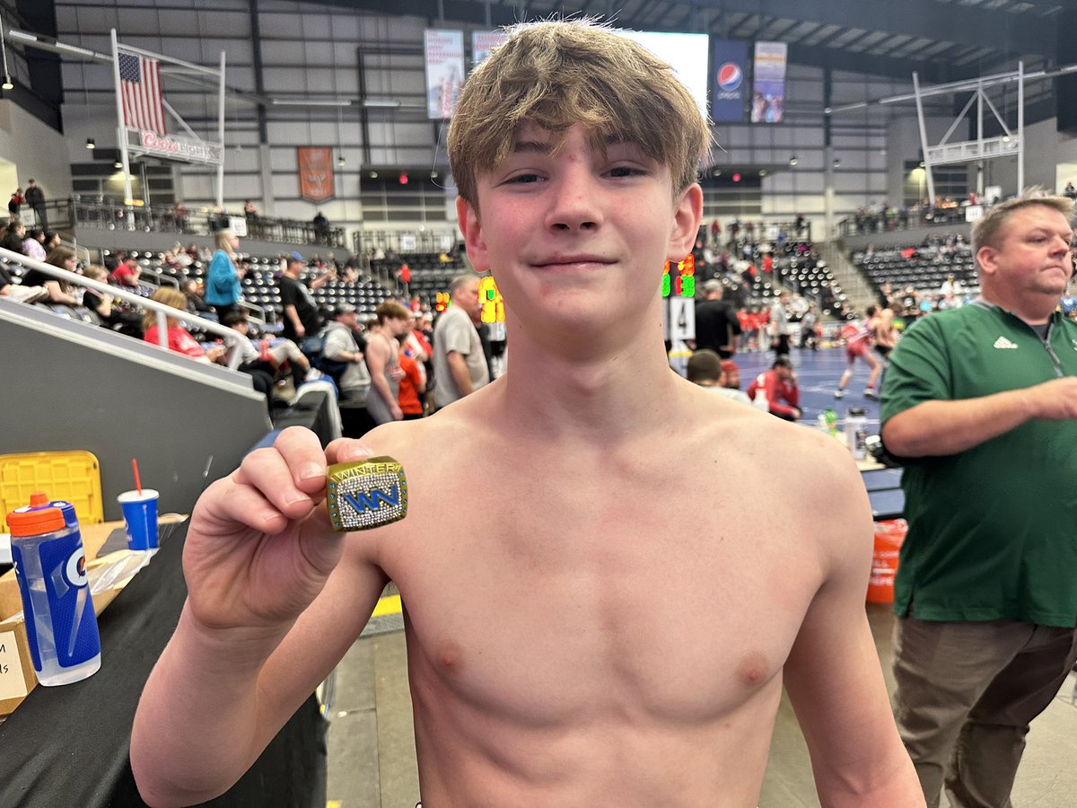 AAUWrestling's tweet photo. Paxton Morgan gets number ✋🏼 at Winter Nationals for Westside. https://t.co/Euxt4DyqlM