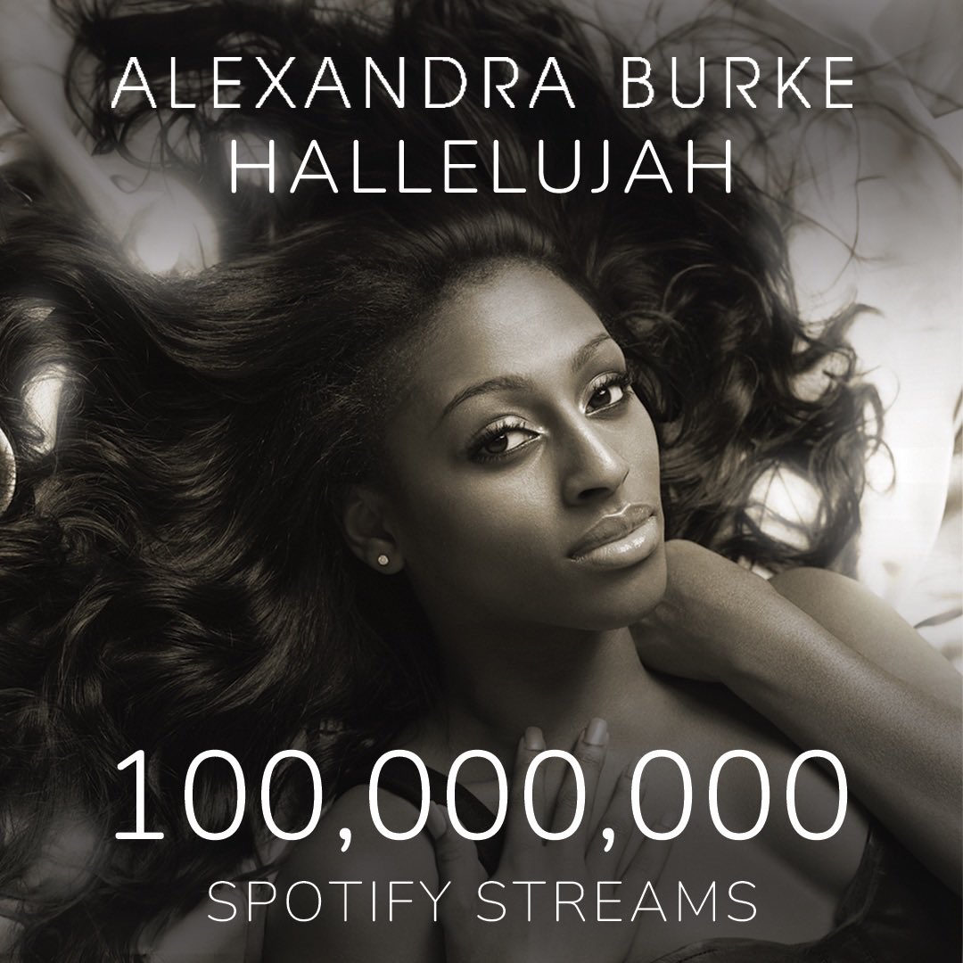 My goodness… 100 MILLION #Hallelujah STREAMS ❤️ A big thank you to everyone who has listened to this song, I’ll be forever grateful 💕 Still love performing it 15 years on xx