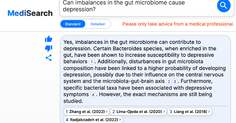medi_search's tweet photo. Question of the Day: Can Imbalances in the Gut Microbiome Cause Depression?