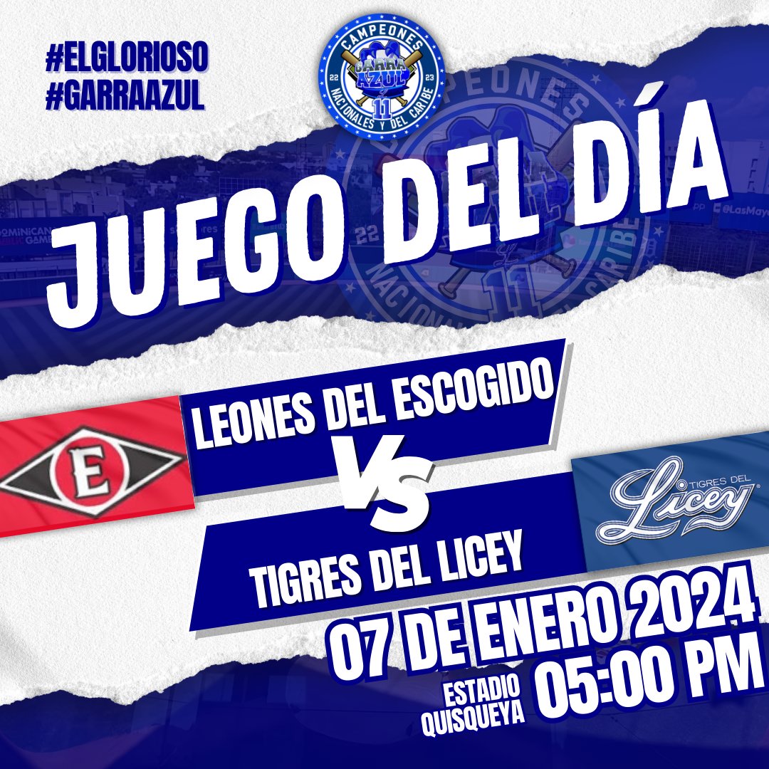 GarraAzulLicey's tweet photo. Todos los caminos de este domingo conducen al Estadio Quisqueya. 😎
Nuestros Campeones Nacionales y del Caribe reciben la visita de los Leones.
#LiceyCampeon #LEvsTL #RR #LIDOM https://t.co/XWhOd014hX