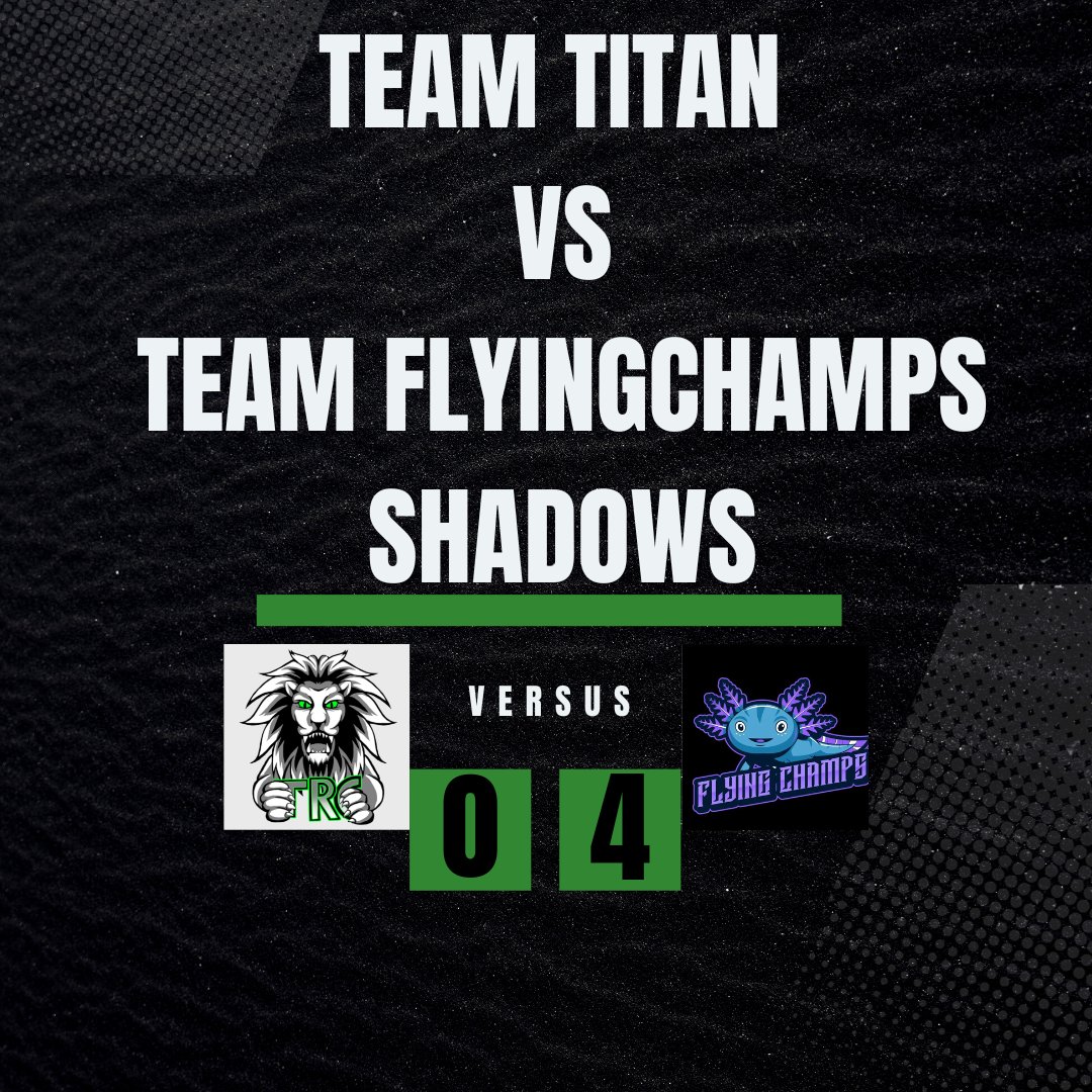 Starke spiele von unser Team Titan trotzdem mustern sie sich gegen das Team von @flyingchamps_eV geschlagen geben GG an beide Teams