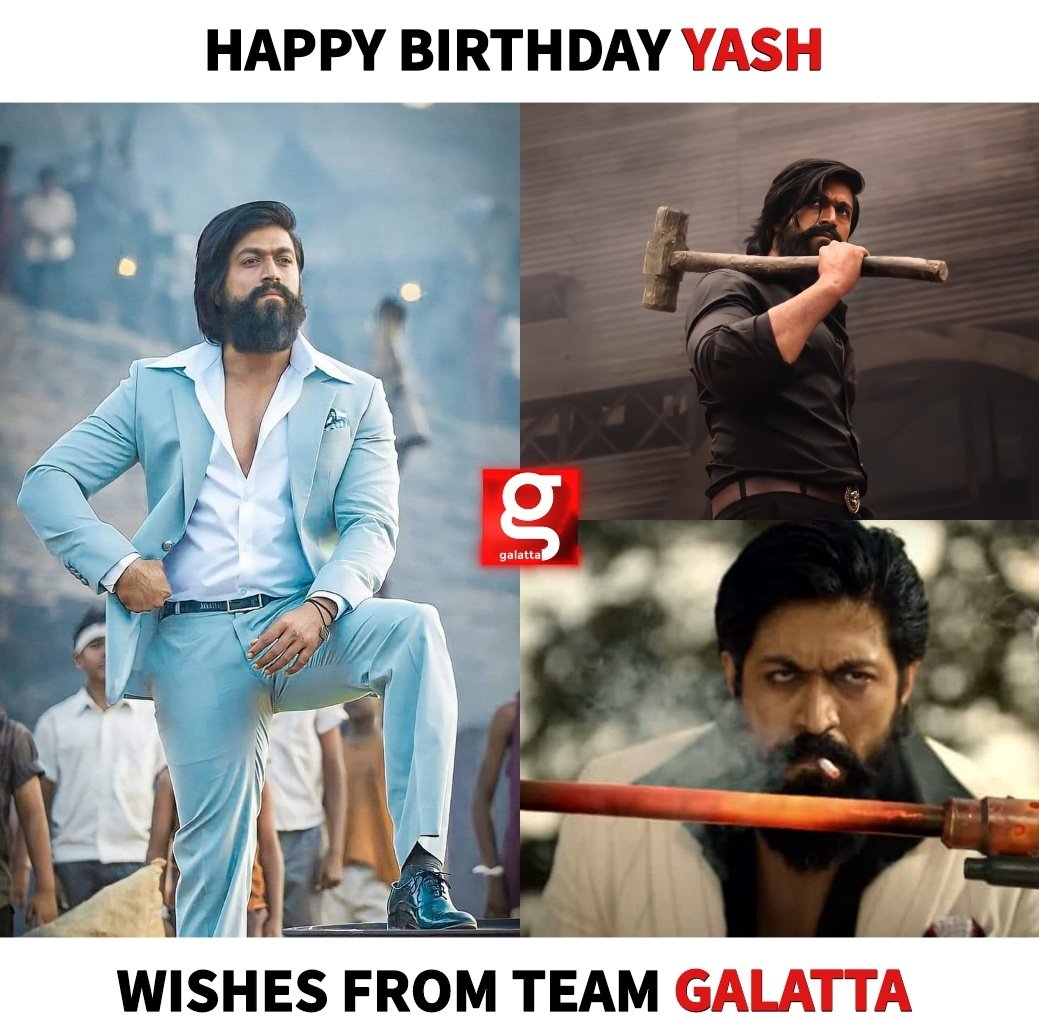 Wishing Rocking star <a href="/TheNameIsYash/">Yash</a> many more happy returns of the day 🔥

#HappyBirthdayYash #HBDYash #ToxicTheMovie #Yash #KGFChapter3 #Galatta