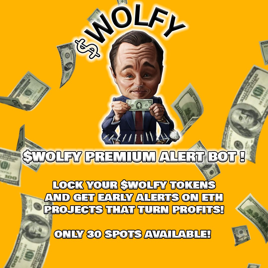 The 1st Utility of $WOLFY on #SOLANA will be available tomorrow! Lock your tokens and get access to the #1 Alert bot in #crypto 

Powered by <a href="/fomo_network/">FOMO Network</a> this bot has called multiple tokens from early MC such as #GROK

There are only 30 Spots Available! 

Become A Strattonite!