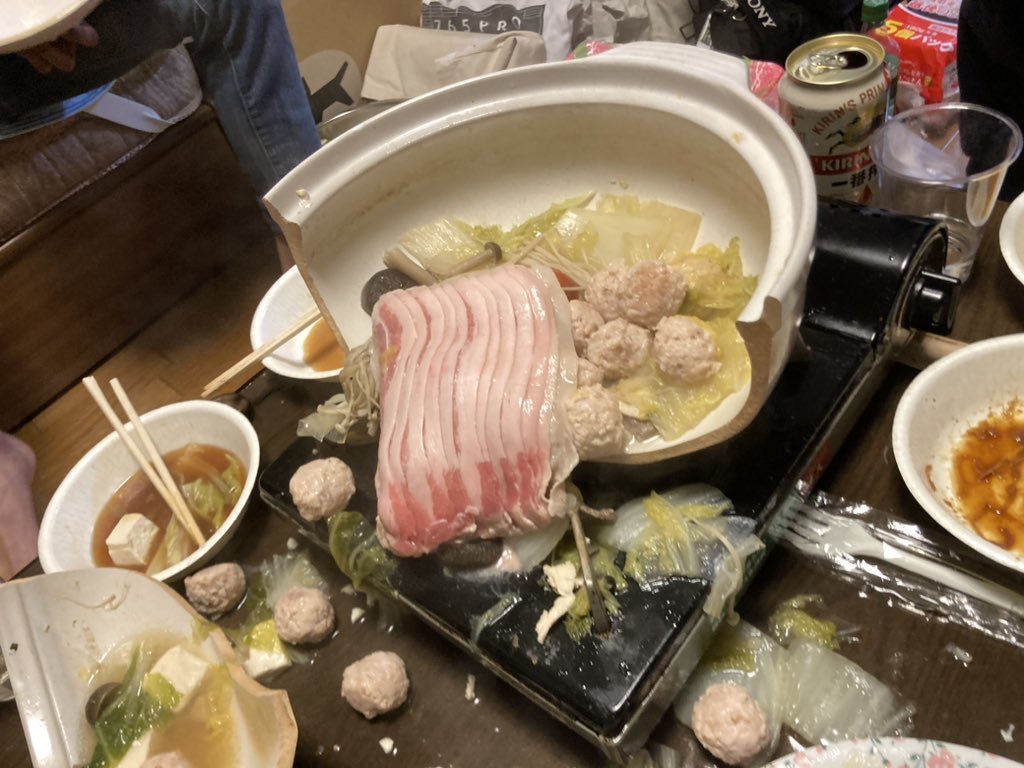 ちょうど夕食がなくなりました