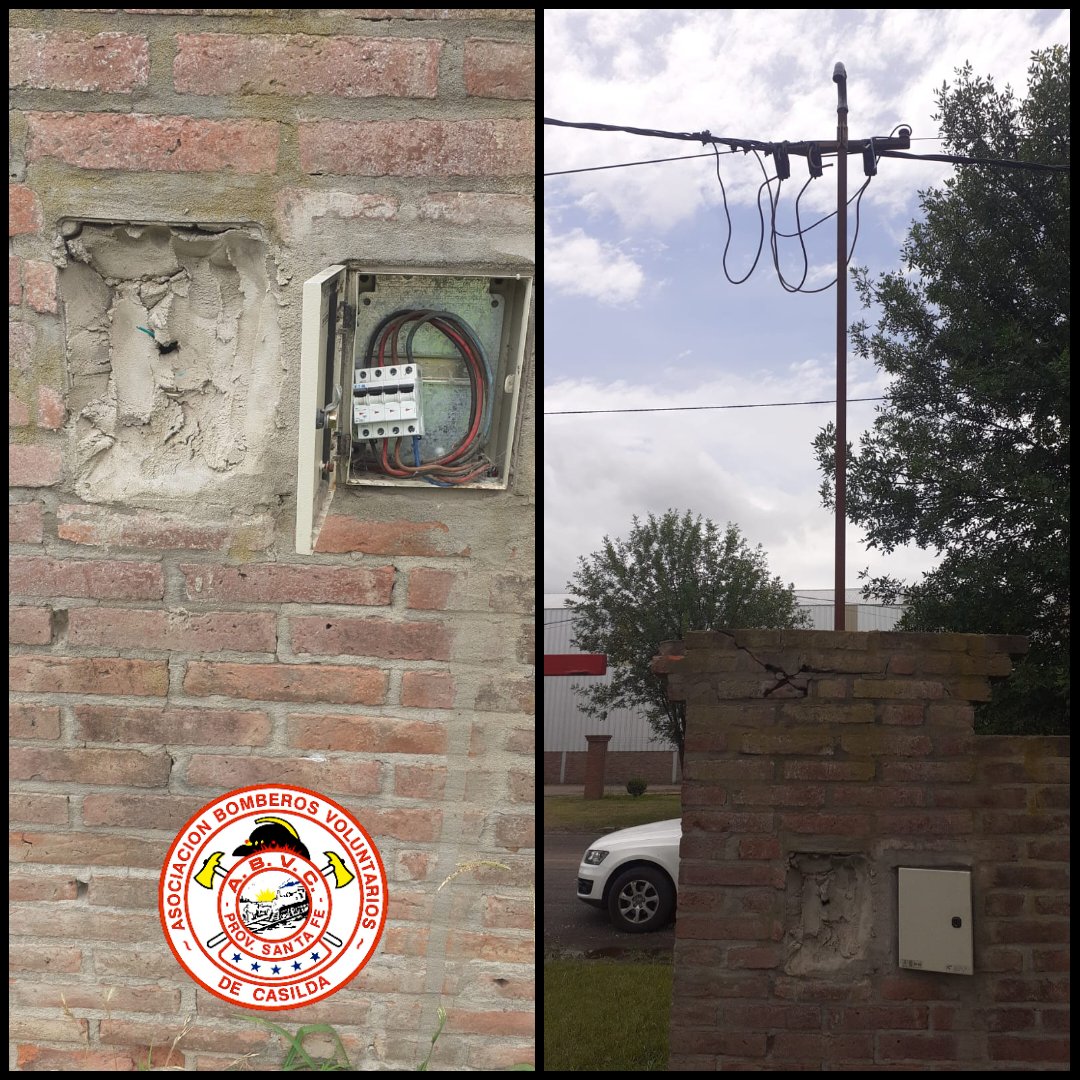 bomberoscasilda's tweet photo. La Asociación Bomberos Voluntarios Casilda, lamenta informar que nuestro Predio de Entrenamiento ubicado en el Área Industrial de Casilda, sufrió el robo de la bajada de energía eléctrica y el contador.

Ante cualquier información, comunicarse al 911. Muchas gracias! https://t.co/Dfr6R6LI4W