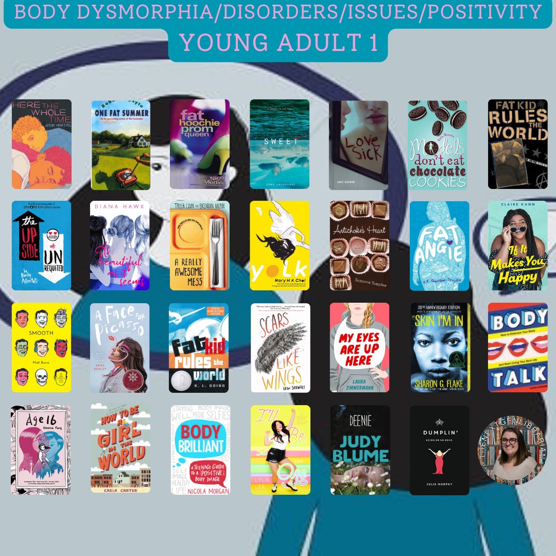 thenextgenlib's tweet photo. What ru in the mood to read? If u know any Ss struggling with #bodydysmorphia #bodyissues #bodydisorder here are some #MG #YA adult #bookrecommendations Link to all 9 slides in bio! #librarytwitter #booktwitter https://t.co/ex4hwaL0wY