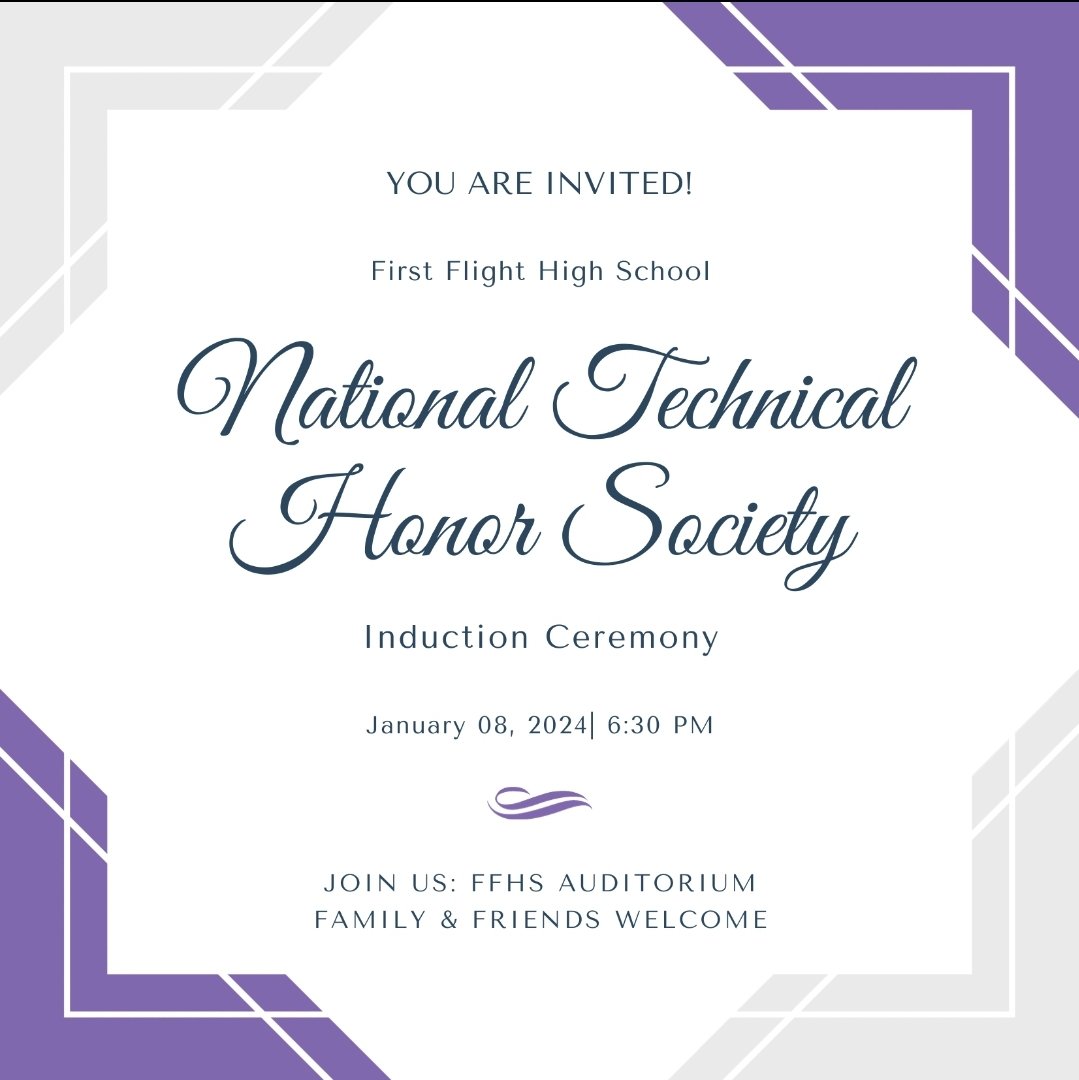 FFCareers (@careersffhs) on Twitter photo The <a href="/NTHS_Official/">National Technical Honor Society</a> induction ceremony will take place Monday night (1.8.24) at 6:30pm in the school auditorium. <a href="/FirstFlightHigh/">FFHS Announcements</a> <a href="/FFNighthawkNews/">FFHS Nighthawk News</a> <a href="/Daretolearn_DCS/">Dare County Schools</a> <a href="/CTEforNC/">NC Career and Technical Education</a> The <a href="/NTHS_Official/">National Technical Honor Society</a> induction ceremony will take place Monday night (1.8.24) at 6:30pm in the school auditorium. <a href="/FirstFlightHigh/">FFHS Announcements</a> <a href="/FFNighthawkNews/">FFHS Nighthawk News</a> <a href="/Daretolearn_DCS/">Dare County Schools</a> <a href="/CTEforNC/">NC Career and Technical Education</a>