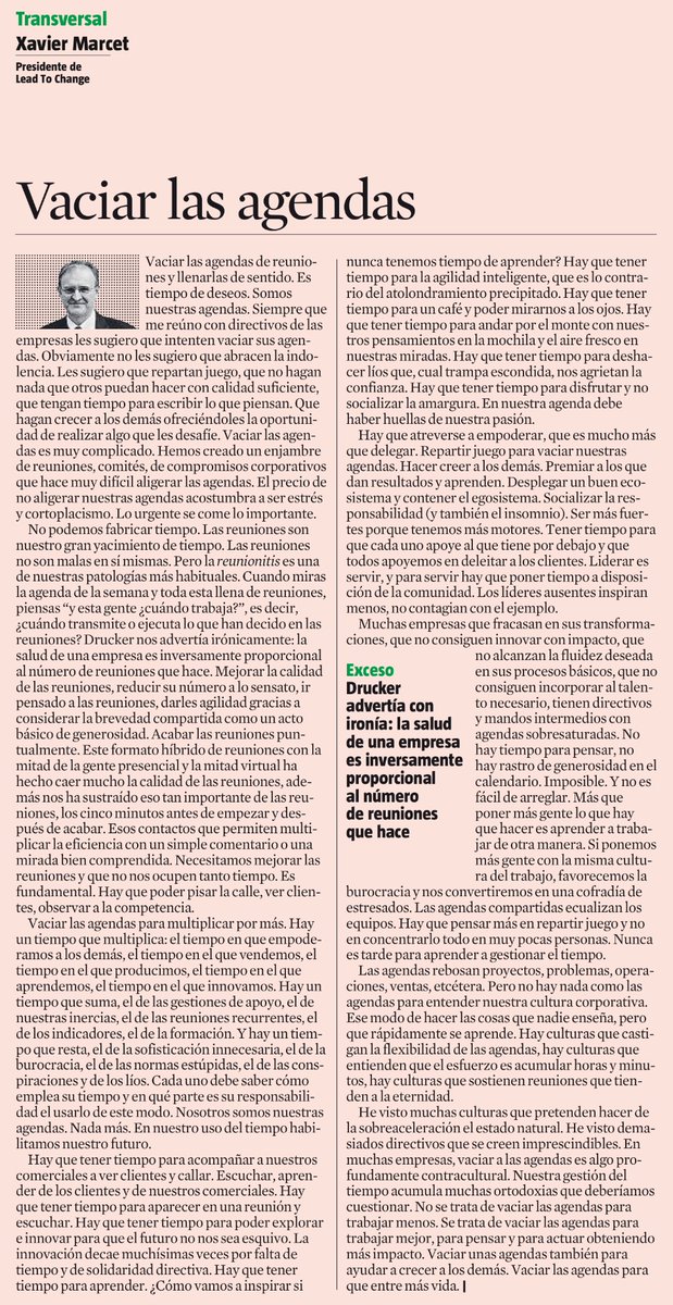Ignacio Monje (@ignaciomonje36) on Twitter photo No dejemos que "lo urgente se coma lo importante".
Gracias <a href="/XavierMarcet/">Xavier Marcet</a> por tu columna que siempre aporta y suma. Y este tema en particular, ya que como #emprendedores lo enfrentamos a diario, en silencio, y muchas veces no vemos el bosque entre tantos árboles.
Saludos. No dejemos que "lo urgente se coma lo importante".
Gracias <a href="/XavierMarcet/">Xavier Marcet</a> por tu columna que siempre aporta y suma. Y este tema en particular, ya que como #emprendedores lo enfrentamos a diario, en silencio, y muchas veces no vemos el bosque entre tantos árboles.
Saludos.