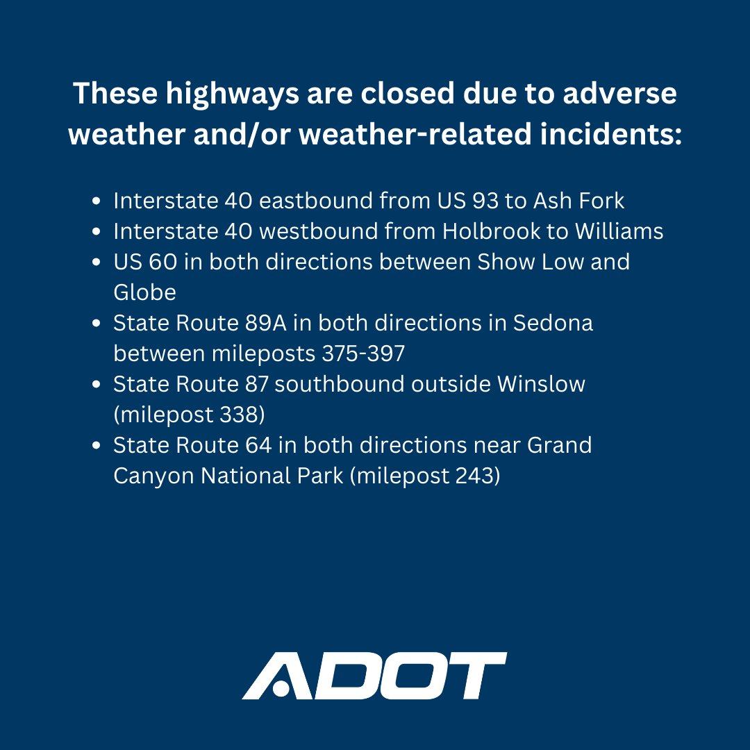 Arizona DOT tweet media