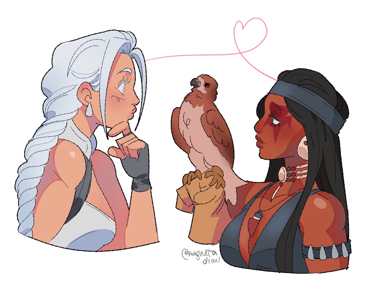 magnetadraw's tweet image. MK GENDERBENDS PART 5‼️
Fujin &amp;amp; NightWolf 🐺🍃💕