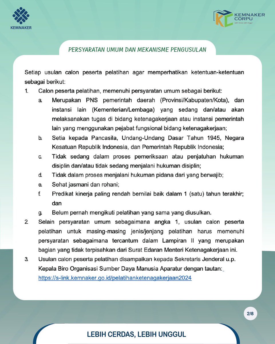ppsdm_naker's tweet photo. Selamat pagi #SahabatCorpu awali tahun ini dengan semangat mengembangkan kompetensi. Kami tunggu kedatangan #SahabatCorpu di PPSDM Ketenagakerjaan . Untuk info lebih lanjut silanhkan menghubungi nomor 081292066730 🙏🏻😊 https://t.co/OBQkmNNFoz