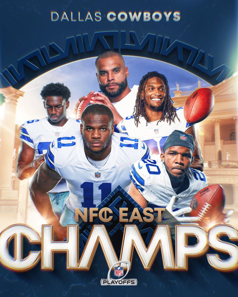 The @dallascowboys are NFC East Champs! #NFLPlayoffs