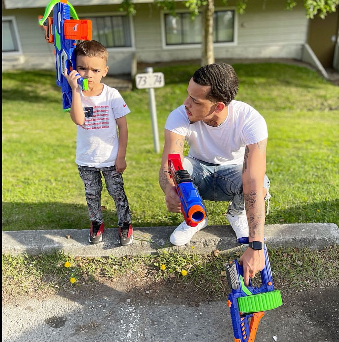 How it started vs how its going 💪🏽 twin nem ❤️