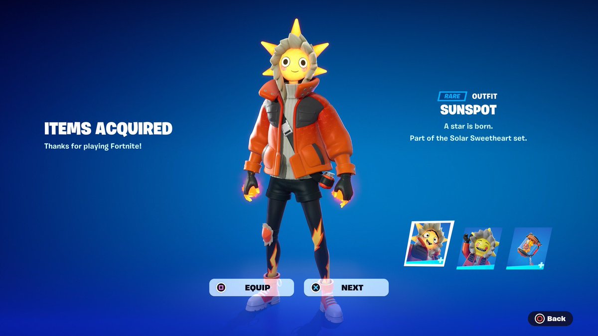 FortniteFNLK's tweet image. Fortnite Sunspot Skin Giveaway 

To Enter: 
❤️♻️ LIKE &amp;amp; RETWEET
📲 FOLLOW @ForkniteStatuss 
✅ COMMENT “DONE”

USE CODE ‘FNLK’ #ad