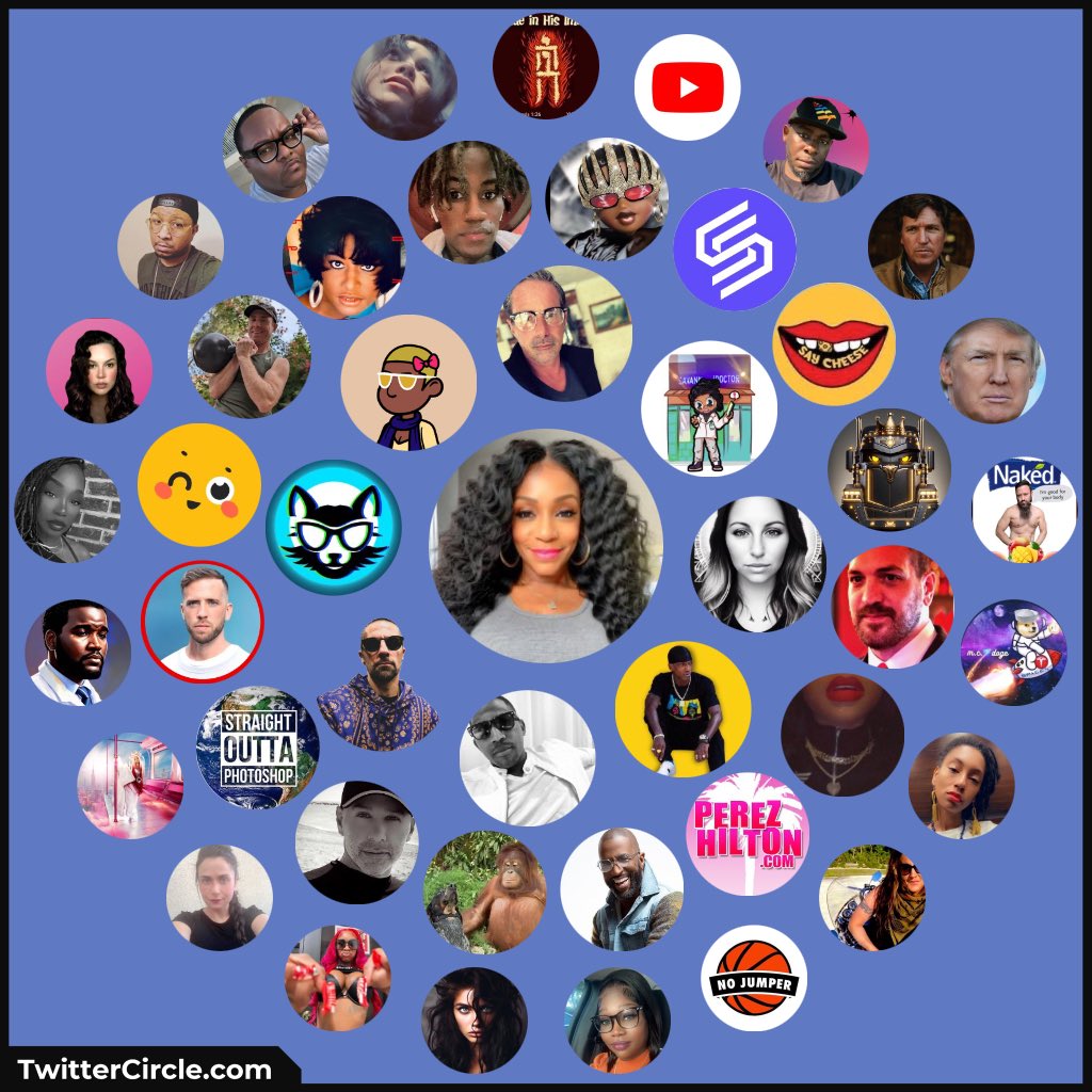 Hi My Family I LOVE YALL! My Circle ⭕️ is definitely unique 
Awww hey to my Friends <a href="/JimmyRothzchild/">JBLANKO🤴🏾</a> <a href="/LadyByrd904/">LadyByrd</a> <a href="/_JessieMarie/">Jessie. 💞</a> @Alphafox78 <a href="/FreddyRoosevelt/">Freddy Roosevelt</a> <a href="/darodaresu/">Daro Santiago</a> <a href="/SaycheeseDGTL/">SAY CHEESE! 👄🧀</a>
<a href="/unkonfined/">Unkonfined</a> <a href="/MissyElliott/">Missy Elliott</a> <a href="/Savidoctor/">Yachty 🛥️</a> <a href="/KingPenn/">🟣 King Penn</a> <a href="/Nakdnick/">🇺🇸NakedNick</a> <a href="/wtfinatruck/">WTF_IN_A_TRUCK 🚚🛣️</a> Tyrone and Santino Millie