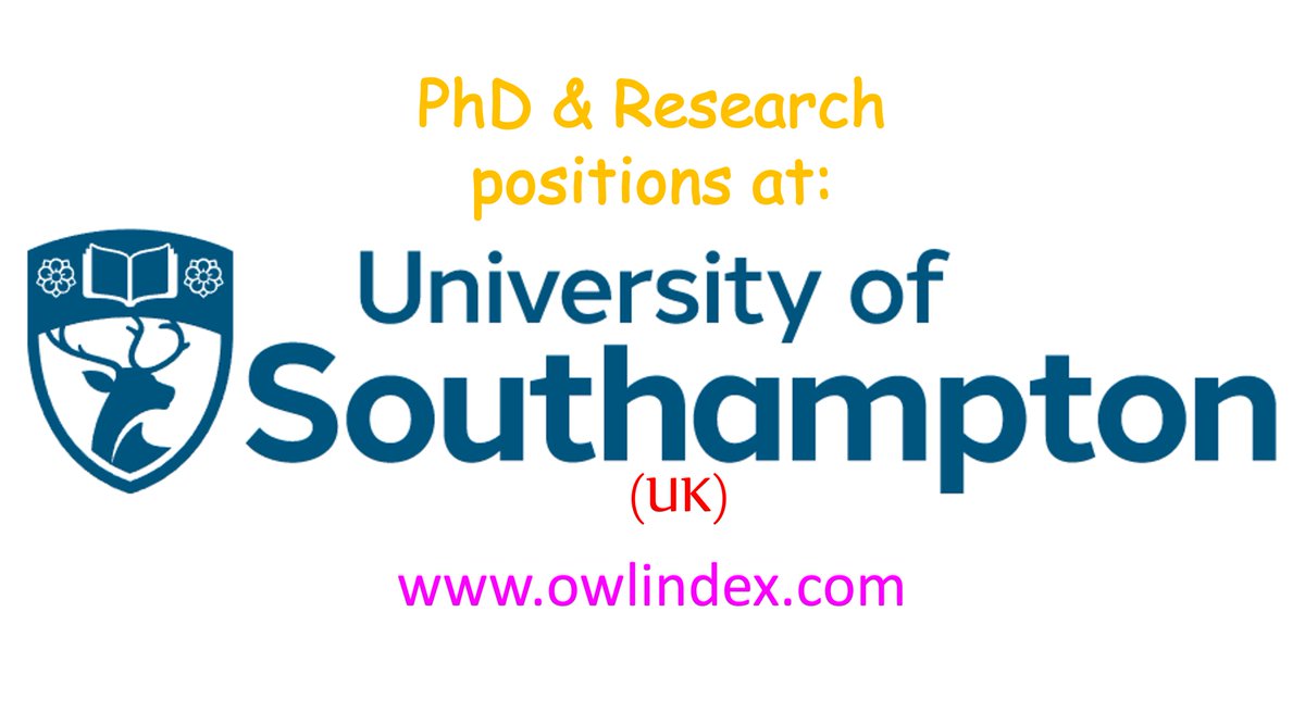 More than 100 PhD & Research positions are available at University of Southampton (UK): owlindex.com/service-explor…   

#owlindex #PhD #PhDposition #phdresearch #phdjobs #University #uk #ukjobs #ukjobsearch #southampton #southamptonjobs #universityofsouthampton @unisouthampton