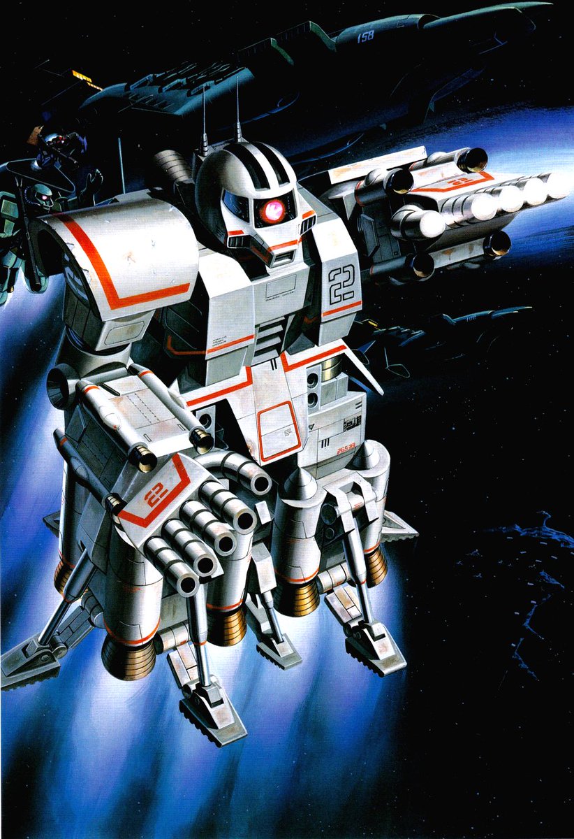 石橋先生画の1/144サイコミュ高機動試験用ザクのボックスアート原画を