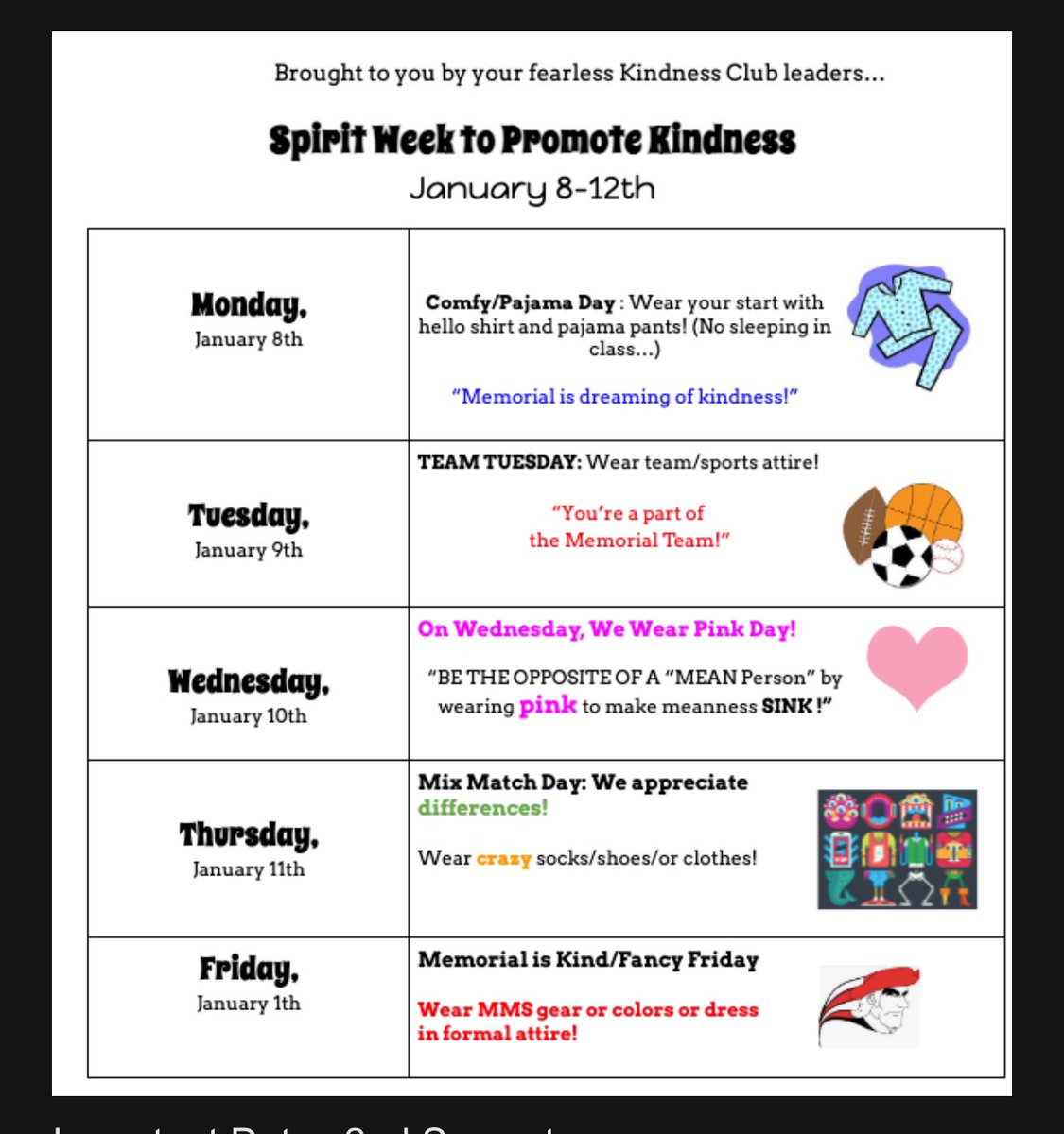 Memorial Middle School PTA tweet media