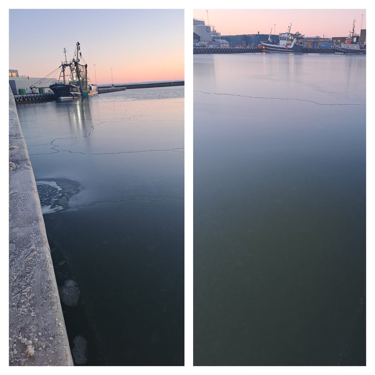 Zondag rustdag, dan vriest de haven van Thyborøn dicht.