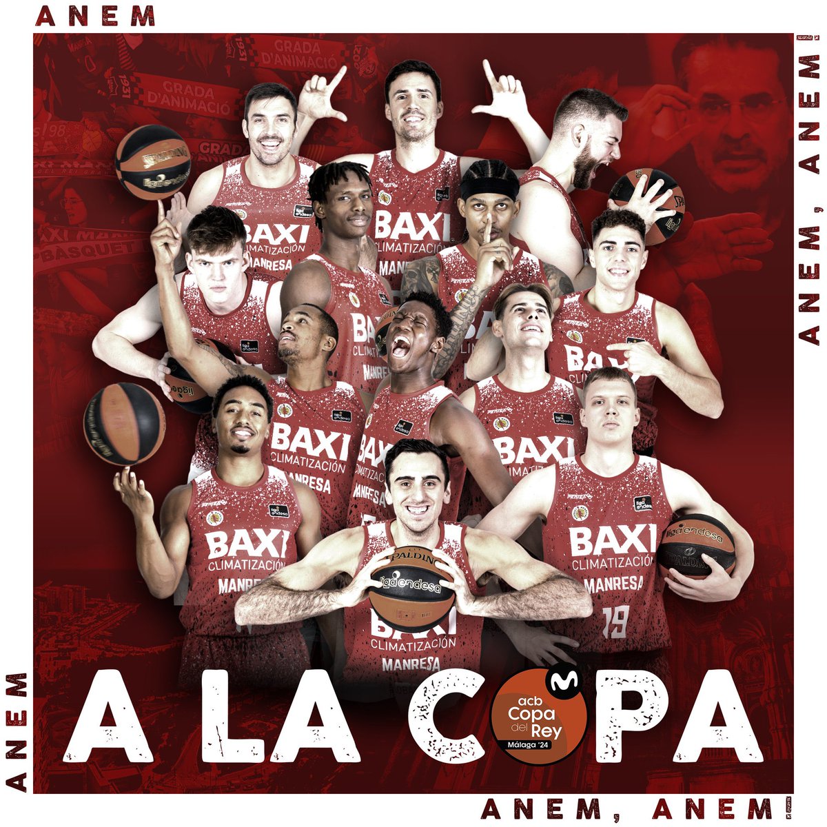 🏀Avui hem fet un mal partit a #Bilbao contra el <a href="/bilbaobasket/">Surne Bilbao 😎</a> i hem patit! Però una gran primera volta ens permet anar a jugar la #CopaACB! 

🛫Anem a #Màlaga!

Enhorabona <a href="/BasquetManresa/">BAXI Manresa</a>, <a href="/pedroma2014/">Pedro Martínez</a>, <a href="/jmherms/">Josep m. Herms i Canellas</a> i a tot l’equip per la classificació!

#SOMHIManresa <a href="/gradanimacio/">GRADA D’ANIMACIÓ 🔴⚪️</a>