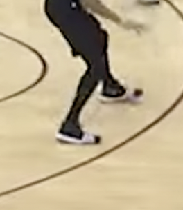 AJenningsX's tweet photo. Was watching the Cavaliers vs Spurs game and noticed that Jarrett Allen looks like he is wearing sliders. https://t.co/OG7OCjbYp6