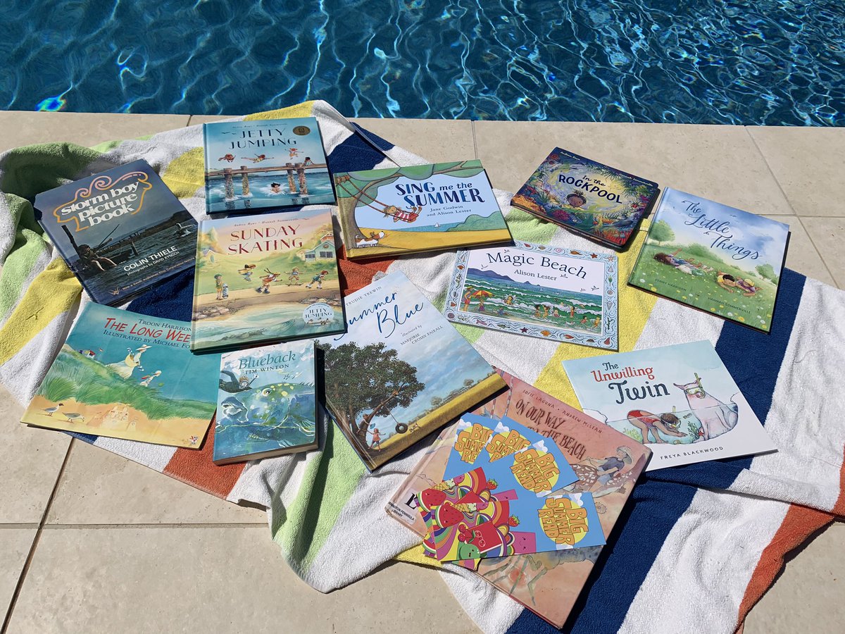AndreaRowe_au's tweet photo. Have you signed up for @PubLibrariesVic #BigSummerRead for the kids yet? Join, Borrow, Read, Win (& also online with @StoryBoxLibrary). It finishes at the end of January. You might find the perfect read in my pile of summer books for kids. https://t.co/VNmH0Dd4wi