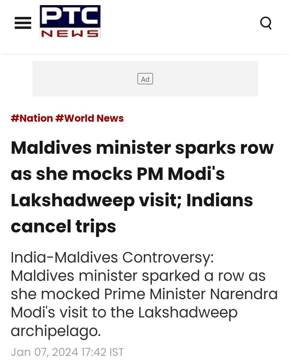 LokeshSharmaSay's tweet photo. If any country or its personnel feels they #mock the most influential #PM and try to go head on with #India &amp; #Indians, which is uncalled for.....they eventually will learn their lesson.
#BoycottMaldives #LakshadweepTourism
@MMuizzu @narendramodi #Lakshadweep https://t.co/fZNIiImNYY
