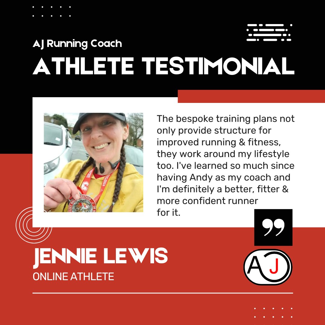 J88KLN's tweet photo. 🌟 Elevate your running journey with AJ Running Coach! 🏃‍♀️💫

Jennie's testimonial speaks volumes: 

"From struggling 5ks to conquering a half marathon and gearing up for my first full marathon—thanks to Andy! His bespoke plans boost running and fitness seamlessly 💪🌈

AJ https://t.co/G29DyR66A3