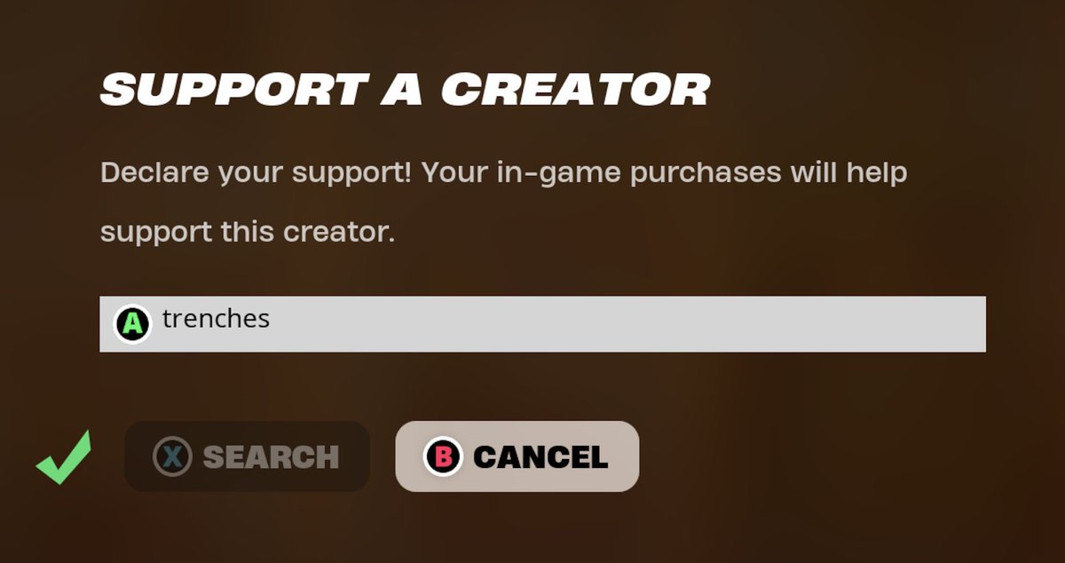 AbeHasM8's tweet image. I AM SO HAPPY TO FINALLY ANNOUNCE THAT I GOT MY VERY OWN SUPPORT A CREATOR CODE🥹🙏 my SAC is code “trenches” that represents my favorite fn skin that has yet to release after 4 years😢 please consider using code “trenches” in your Fortnite item shop if you’d like🥰 #EpicPartner